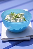 Tzatziki in a small bowl