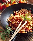 Noodles with tomato and chili