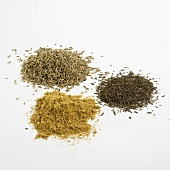 Cumin, whole and ground, and caraway