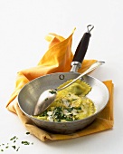 Cheese ravioli with parsley