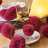 Aperitif with paper garland