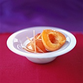 Glazed peaches