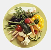 An assortment of vegetables on a plate