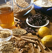 Various baking ingredients and spices