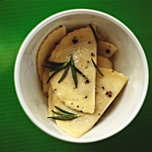 Filled pasta parcels with rosemary