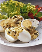 Boiled eggs with remoulade sauce