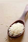 Basmati rice on a spoon