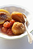 Dried fruit in syrup