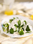 Broccoli with cheese sauce