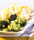 Broccoli and cauliflower