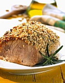Loin of pork with pine nuts and rosemary