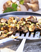 Braised mushrooms