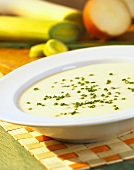 Vichyssoise (Cold leek and potato soup)