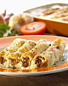 Cannelloni with mince filling