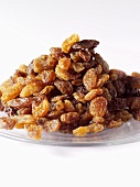 Raisins on a glass plate
