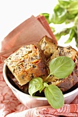 Savoury vegetable bread with basil