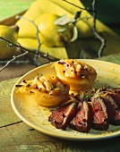 Roast duck breast with quinces