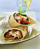 Sesame wrap with spinach