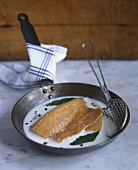 Side of smoked haddock in milk