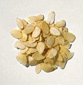 Flaked almonds in a heap