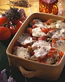 Fennel and tomato bake with mozzarella