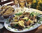 Chicken with artichokes and shallots