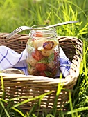 Fruity potato salad for a picnic