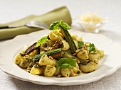Pipe rigate with courgettes and pesto genovese