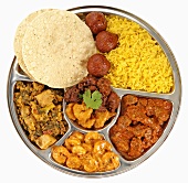 Thali (Selection of Indian dishes)