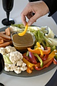 Bagna cauda (Vegetables with hot anchovy sauce,  Italy)