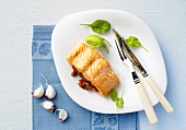 Salmon fillet with spinach stuffing