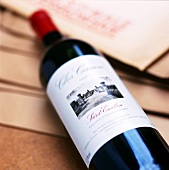 A bottle of French red wine