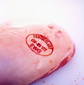 Leg of pork with stamp
