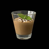 Chocolate cream in a glass