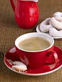 Caffè crema with vanilla crescents