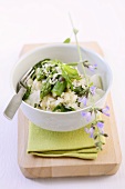 Asparagus risotto with fried sage leaves