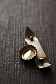 A beer cap and a bottle opener