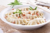 Ravioli with meat filling