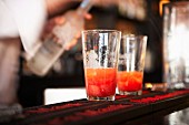 Cocktails on a bar