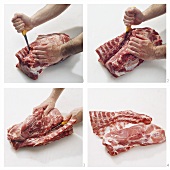 Removing pork chops