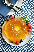 Beer jelly with berries