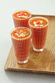 Gazpacho with watermelon, sour cream and lime