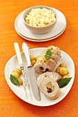 Pork roulade stuffed with mirabelles and raisins