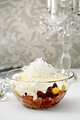 Christmas fruit trifle