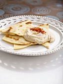 Pita bread with hummus