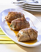 Involtini filled with spinach and ricotta