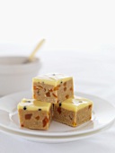 Three apricot and passion fruit slices