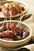Dates fried in smoked goose breast
