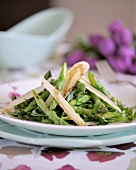 Green asparagus & rocket salad with Parmesan & balsamic dressing