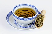 Tea made with dried Chinese mugwort